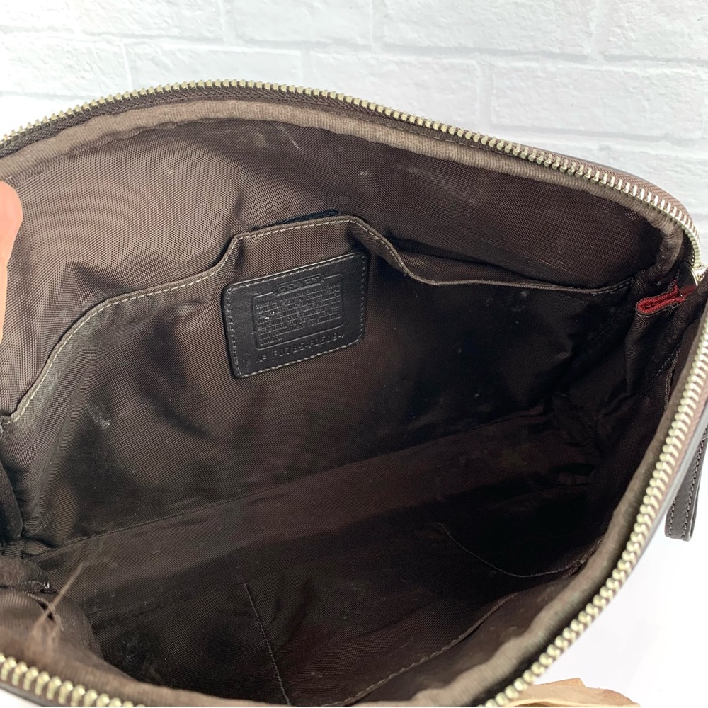 Vintage Coach Signature Cosmetic Bag Zip Pouch Bag Y2K - Picture 10 of 16
